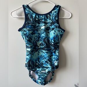 Plum Practicewear: Blue Marble Wash Leotard